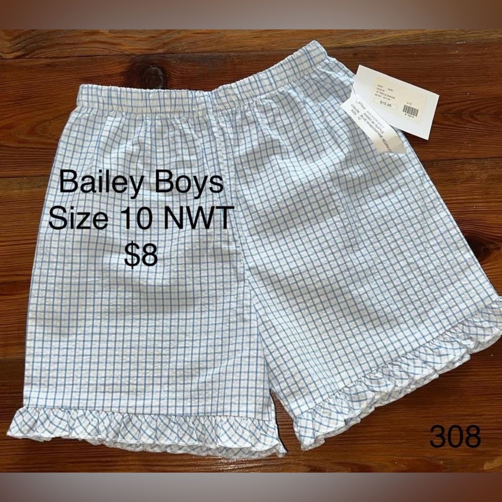 Bailey Boys Blue Checkered Shorts